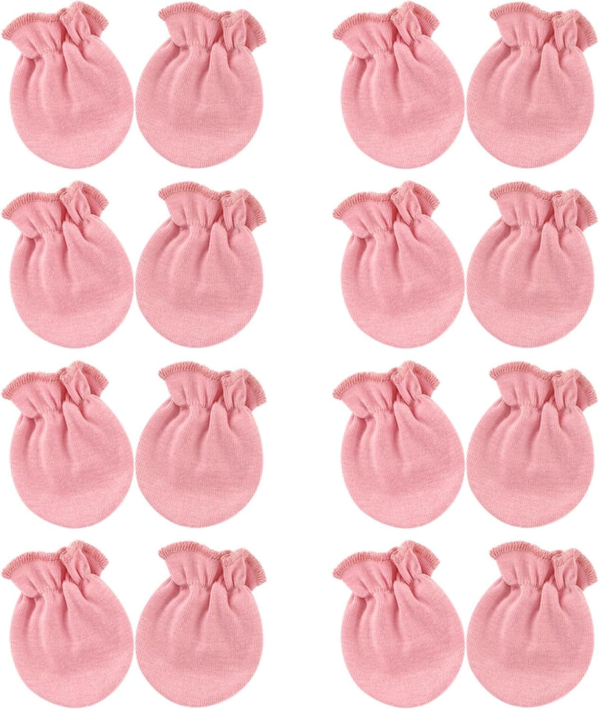 BQUBO Newborn Infant Toddler Mittens No Scratch Cotton Elastic Wrist Gloves Hypoallergenic for 0-6