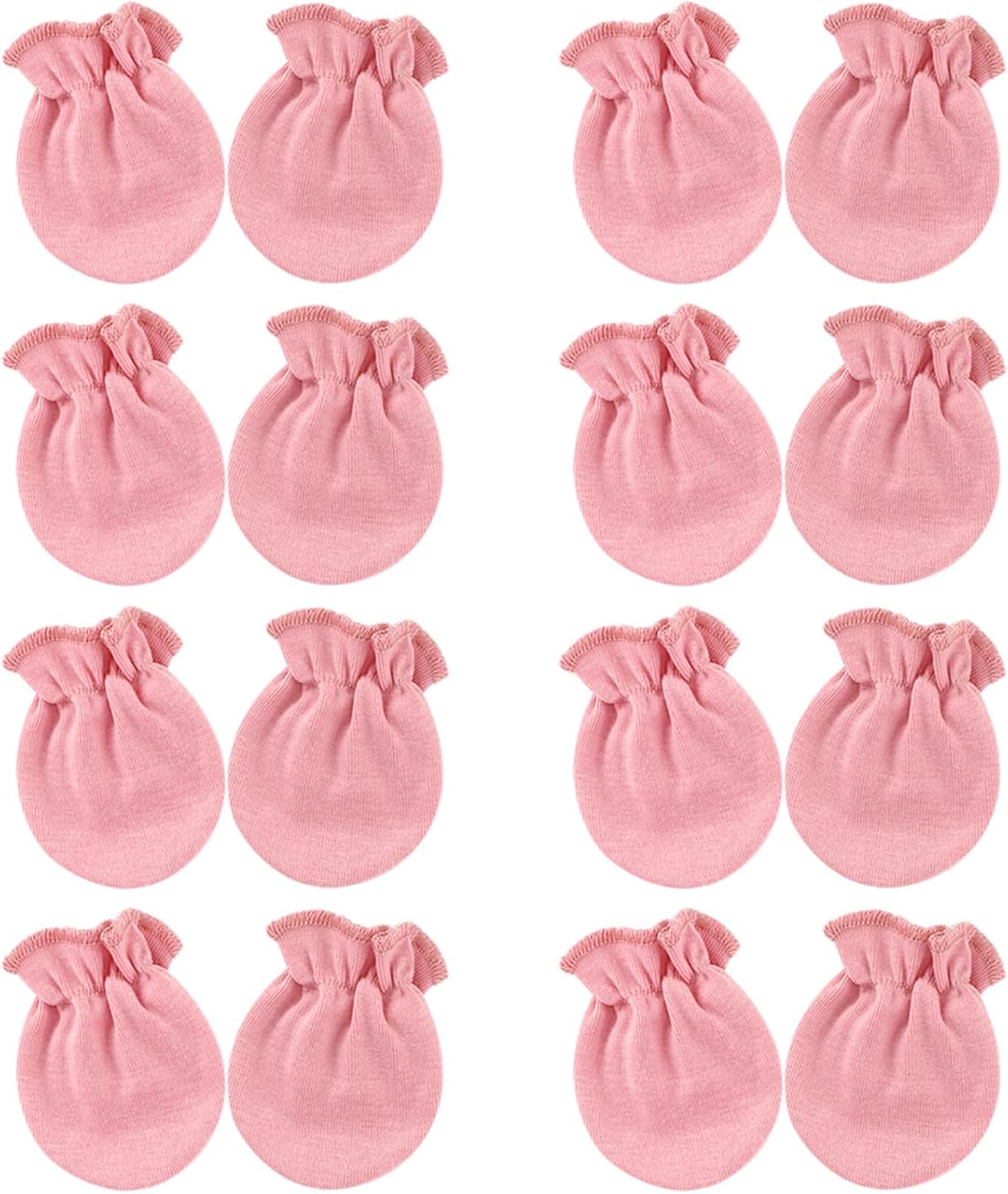 BQUBO Newborn Infant Toddler Mittens No Scratch Cotton Elastic Wrist Gloves Hypoallergenic for 0-6