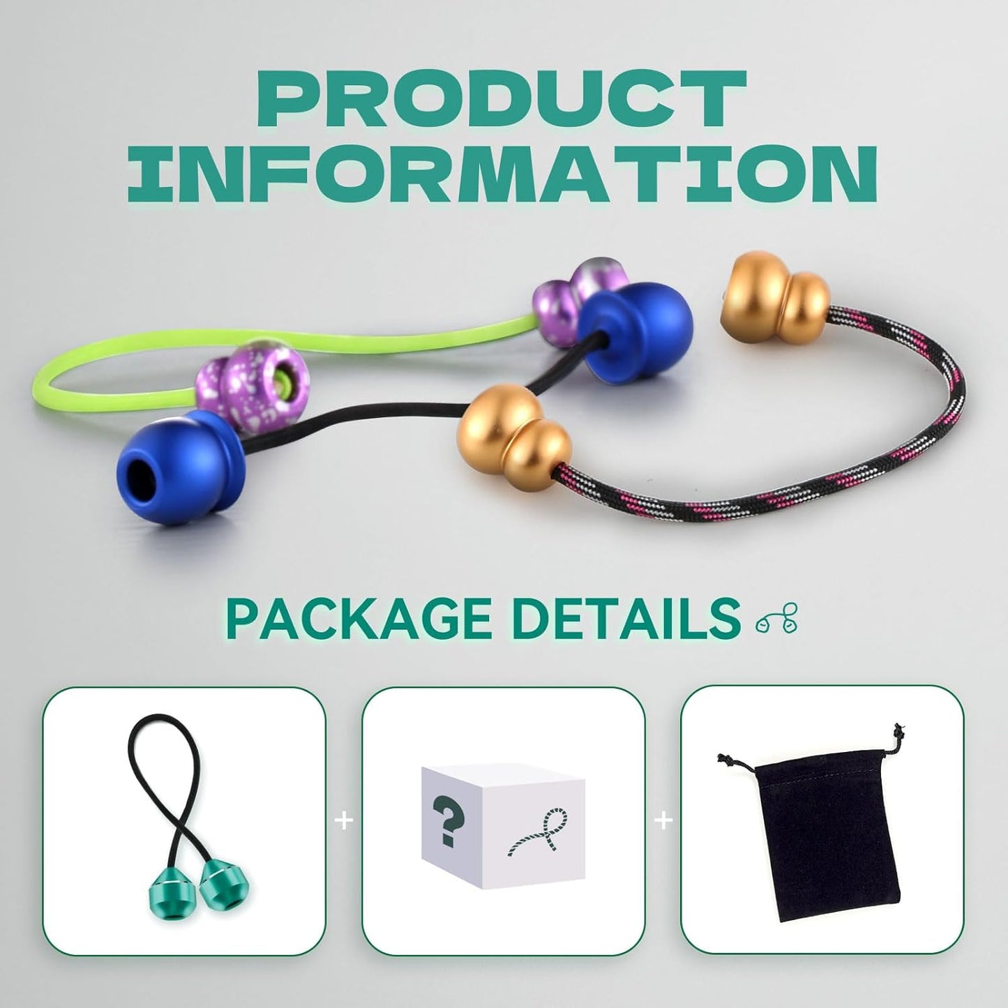 Begleri Fidget Beads - Worry Fidget Beads Spin & Bump - Made of Aluminum Alloy - for Men Women