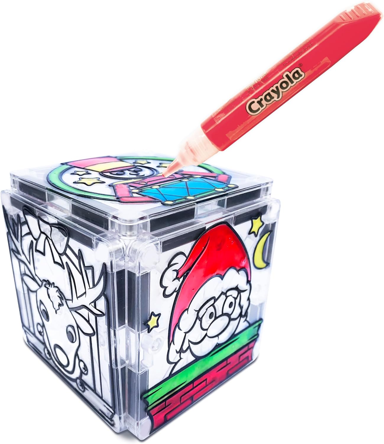 CreateOn Crayola PaintOn Holiday Magnetic Tiles, Magnetic Kids’ Building Toys, STEM Learning Travel