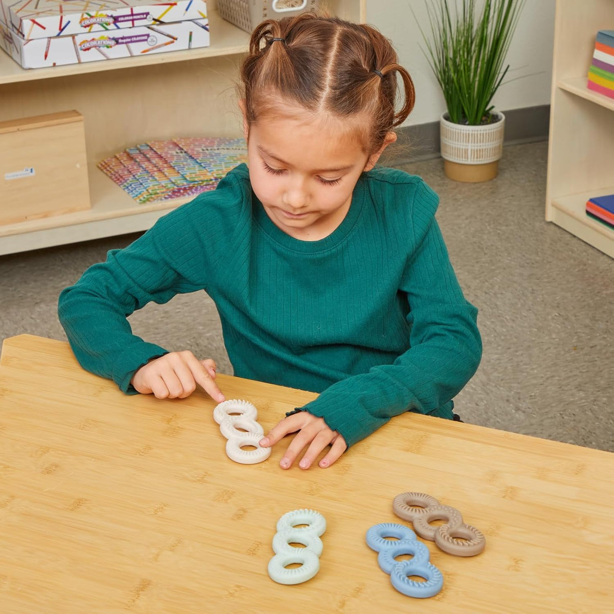 Really Good Stuff Sensory Fidget Tactile Triple Infinity Loop-Set of 4