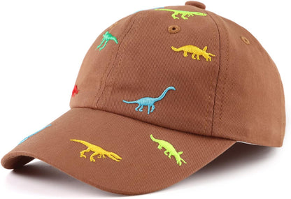 JANGANNSA Dinosaur Boys Girls Caps Embroidery Baby Baseball Caps Cotton Infant Toddler Kids Hat
