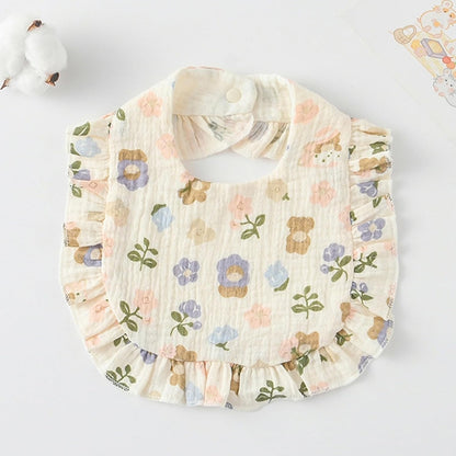 AMAWMW Muslin Baby Bibs for Unisex Boys Girls 6Pack Baby Bandana Drool Bibs Adjustable Newborn Bib