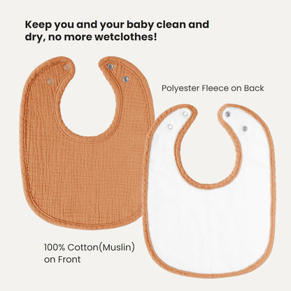 AMAWMW Muslin Baby Bibs for Unisex Boys Girls 6Pack Baby Bandana Drool Bibs Adjustable Newborn Bib