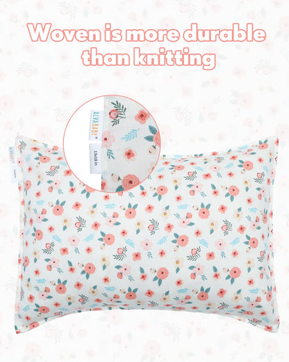 ALVABABY Toddler Pillowcases Fits 14x20in,13x18in Kids Cotton Baby 2 Packs Envelope Kids Pillow