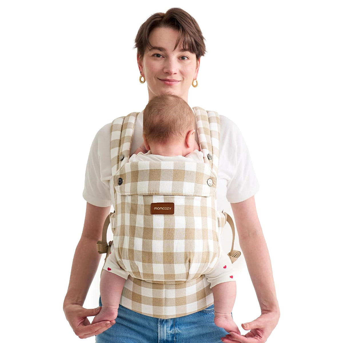 Momcozy Baby Carrier with Natural Cotton Linen, Built to Last, Ergonomic Design, Lightweight and