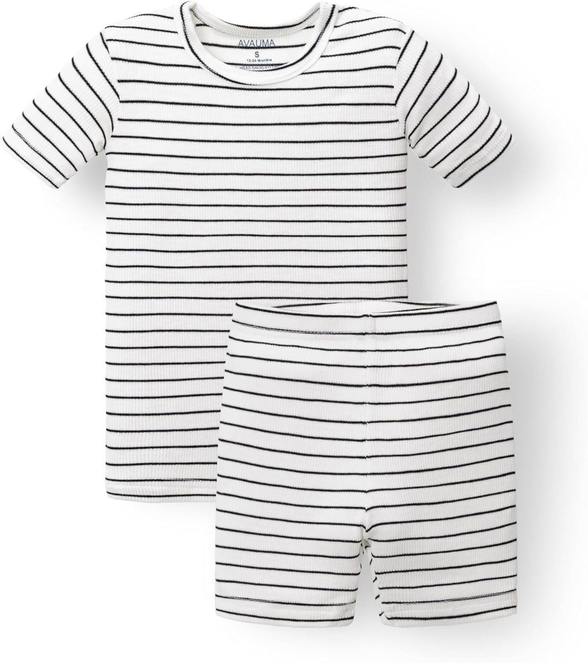 AVAUMA Stripe Pattern Baby Boys Girls Pajama Set Kids Toddler Snug fit Ribbed Sleepwear pjs for