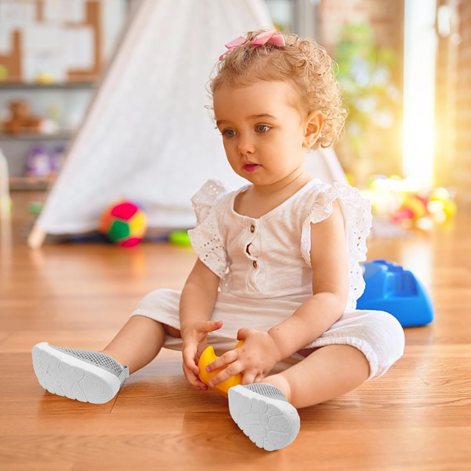 Baby Walking Shoes Toddler Girl Boy Soft Sole Breathable Mesh Slip on Summer Wide Shoes Infant