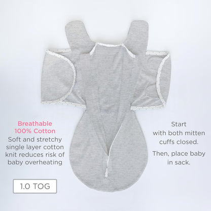 SwaddleDesigns 6-Way Omni Swaddle Sack Arms Up Swaddle for Newborn, More Options to Calm Startle