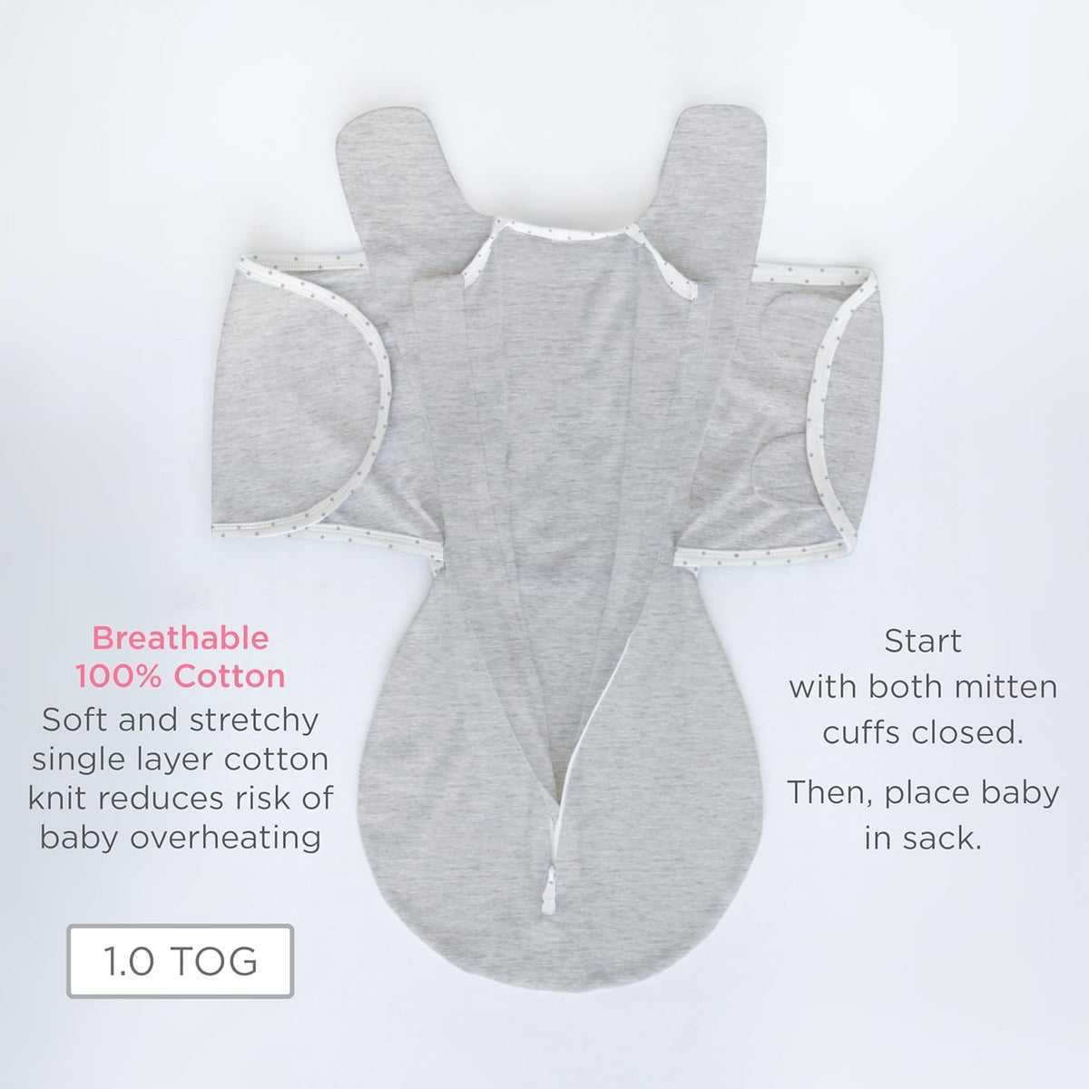 SwaddleDesigns 6-Way Omni Swaddle Sack Arms Up Swaddle for Newborn, More Options to Calm Startle