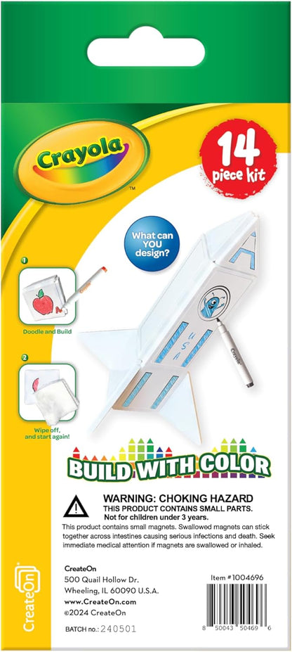CreateOn Crayola Doodle Magnetic Tiles, Building Set for Kids, Magnetic Building Toys for Kids