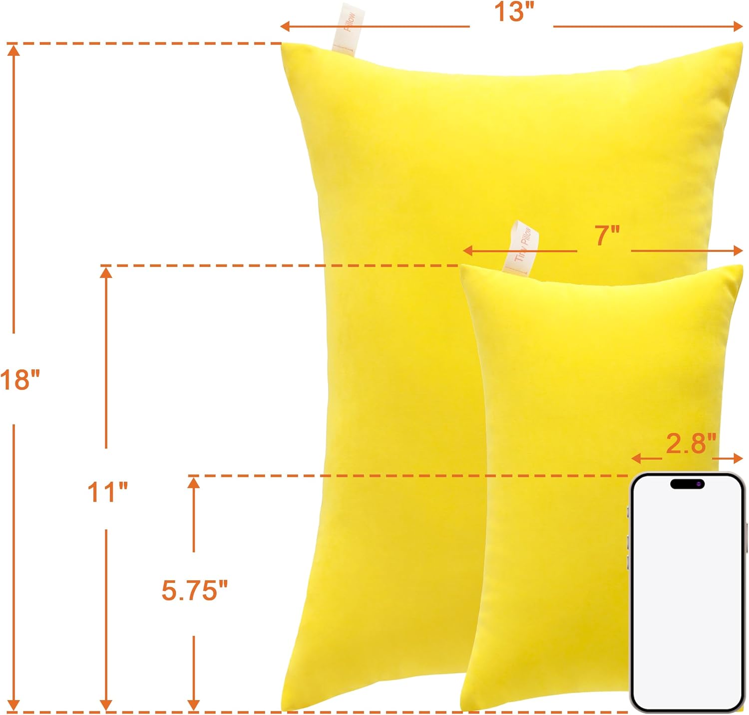 NTBAY Tiny Pillows, Down Alternative 7"x11" Microfiber Mini Pillows for Travel, Pets, Soft Machine