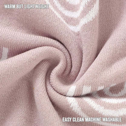 Knit Baby Swaddle Blanket for Girls - 100% Cotton Buttery Soft Cozy Receiving Swaddle Crib Stroller