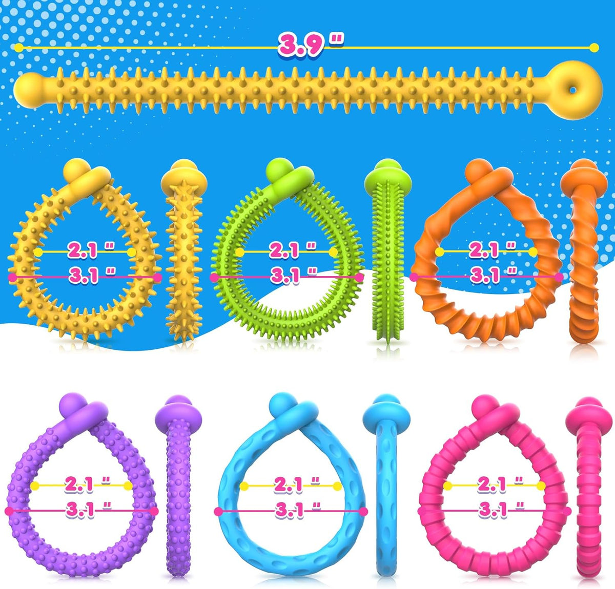 Sensory Toys Fidget Stretchy Strings: Fidget Toys Bracelet for Kids Calming - Adjustable Sensory