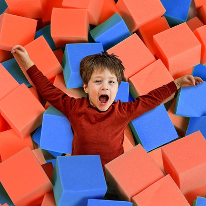 Foam Pit Cubes, 24 PCS 5 Inches Gymnastics Foam Blocks Trampoline Blocks, Multi-Sport Protective