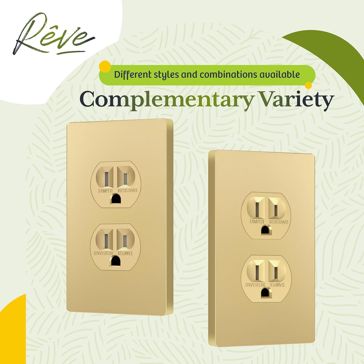 TG Mid-Size Screwless Duplex Wall Plate, Child Safe Receptacle Outlet Cover, Medium Size 1-Gang