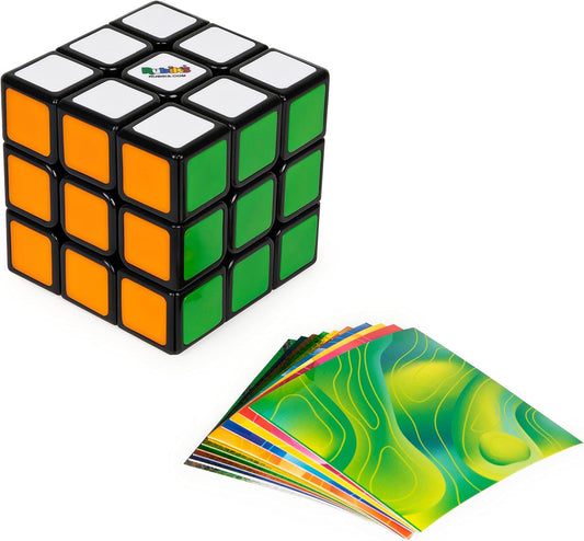 Rubik's Cube, Original 3x3 Puzzle Brain Teaser Fidget Toy with Removable Interchangeable Mod