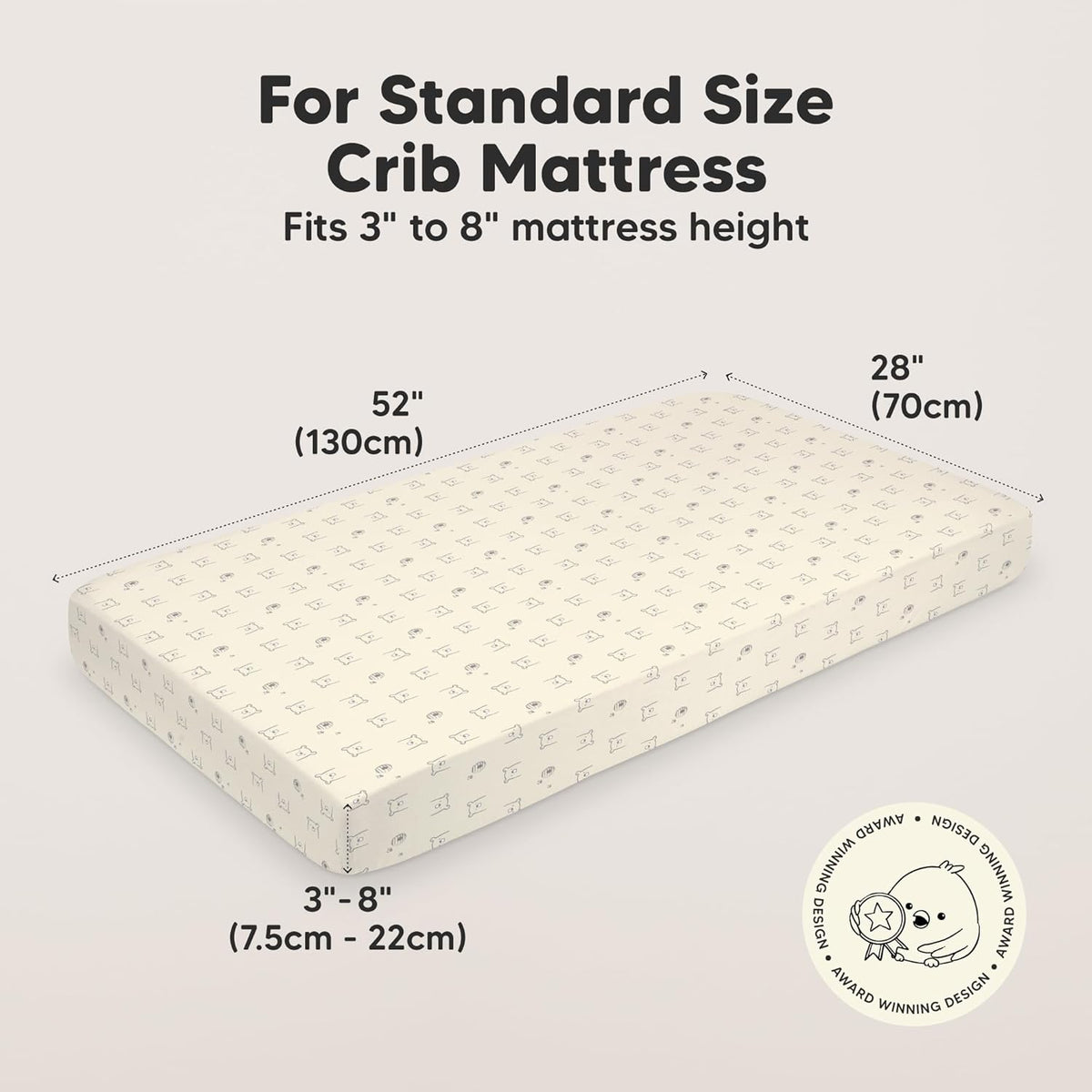KeaBabies 2-Pack Organic Crib Sheets for Boys, Girls - 52x28 Fitted Crib Mattress Sheet Neutral