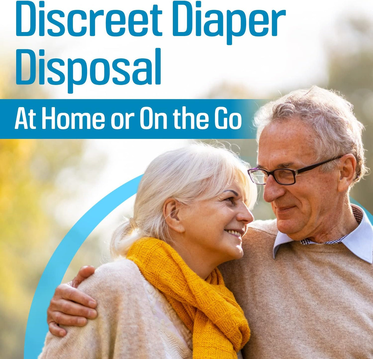 IMPRESA Disposable Adult Diaper Bags - 75-Pack, 12 x 15 in, Unscented - Odor-Proof, Leak-Proof &