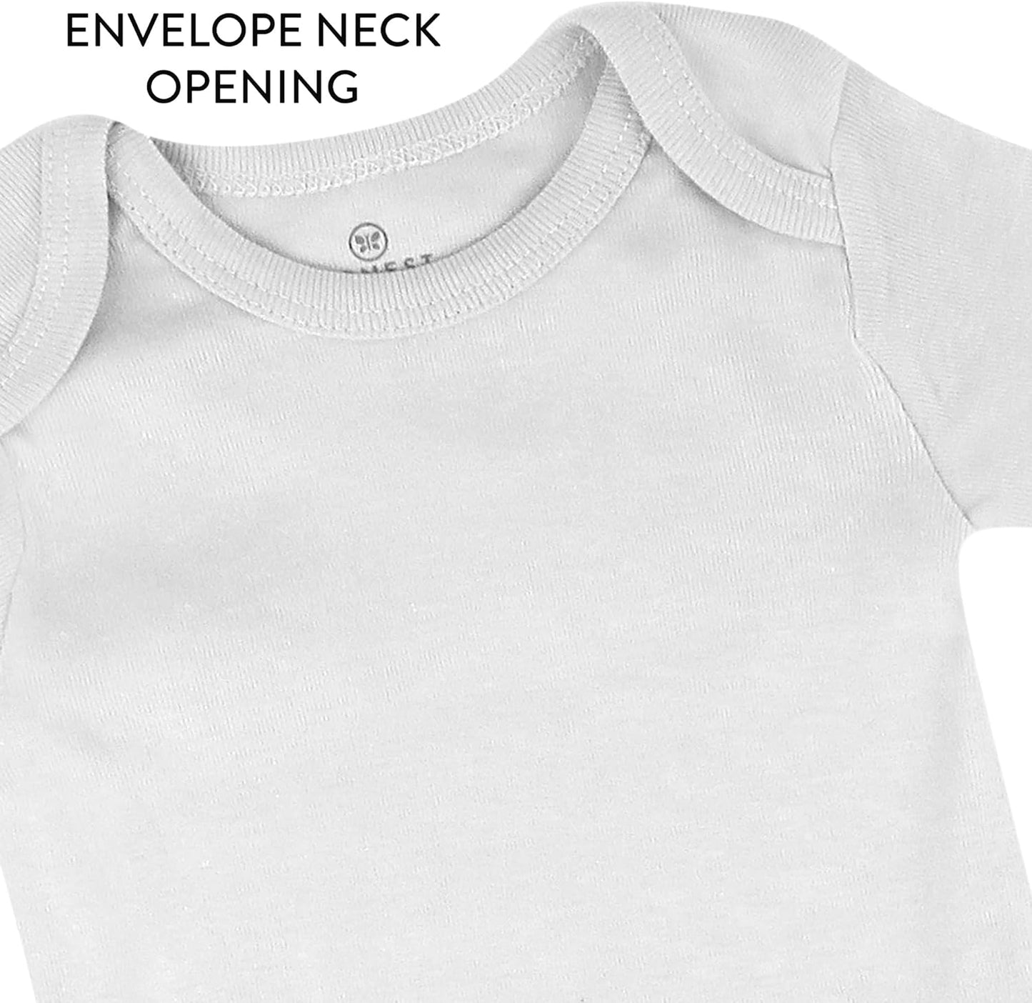 HonestBaby unisex-baby 10-pack Short Sleeve Bodysuits One-piece 100% Organic Cotton for Infant Baby