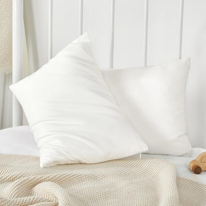 TILLYOU Toddler Pillowcase 2 Pack with Zipper,Silky Soft Microfiber 13" x 18" Kids Travel Pillow