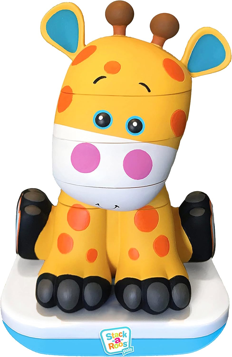 Stack-a-Roos Baby Giraffe by Salus Brands - Animal Stacking Toy, Educational Early Learning Toy for