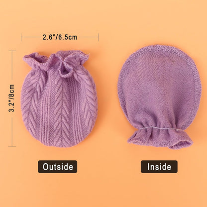 Newborn Baby Mittens No Scratch Cotton Elastic Wrist Gloves Infant Toddler Mittens for Baby Boy