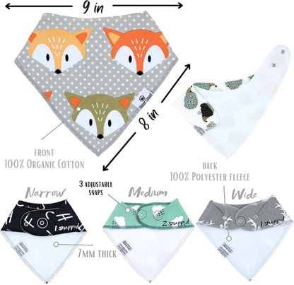 DiaperSquad's Baby Bibs for Drooling and Teething, Bibs for Boys, Baby Girl - Solid Cotton Baby