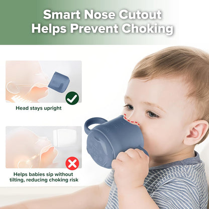 haakaa Silicone Toddler Cups, BPA Free Drop-Proof Training Cups for Baby 6 Months+, 5 Ounce