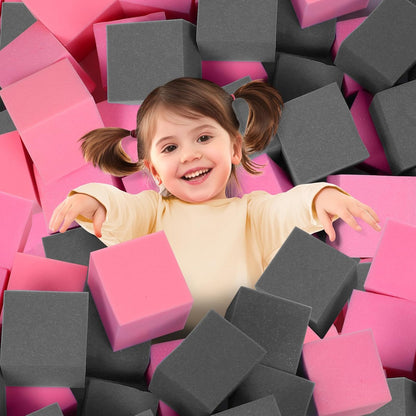 Foam Pit Cubes, 24 PCS 5 Inches Gymnastics Foam Blocks Trampoline Blocks, Multi-Sport Protective