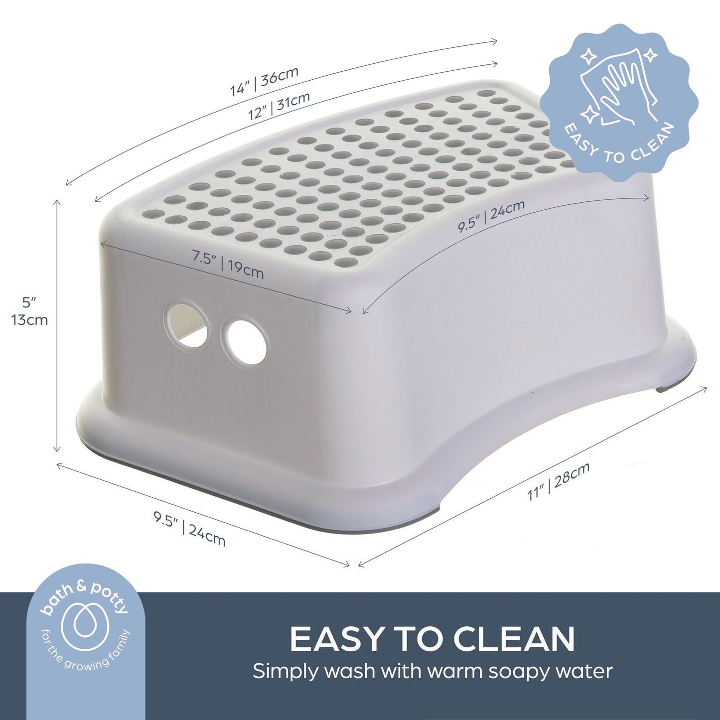 Dreambaby Step Stool for Kids - Non-Slip Base and Contoured Design for Toilet Potty Training and