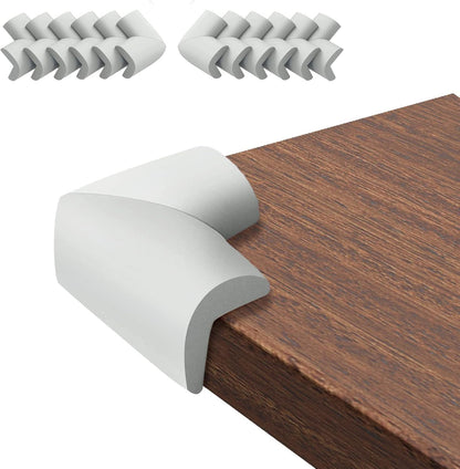 12 Pack Corner Protector Baby Proofing Corners and Edge Guards, Soft Safety Pre-Taped Rubber Foam
