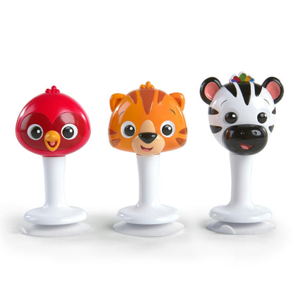 Baby Einstein Rattle & Jingle Trio High Chair Suction Toys Take-Along Musical Rattle Set Age 6
