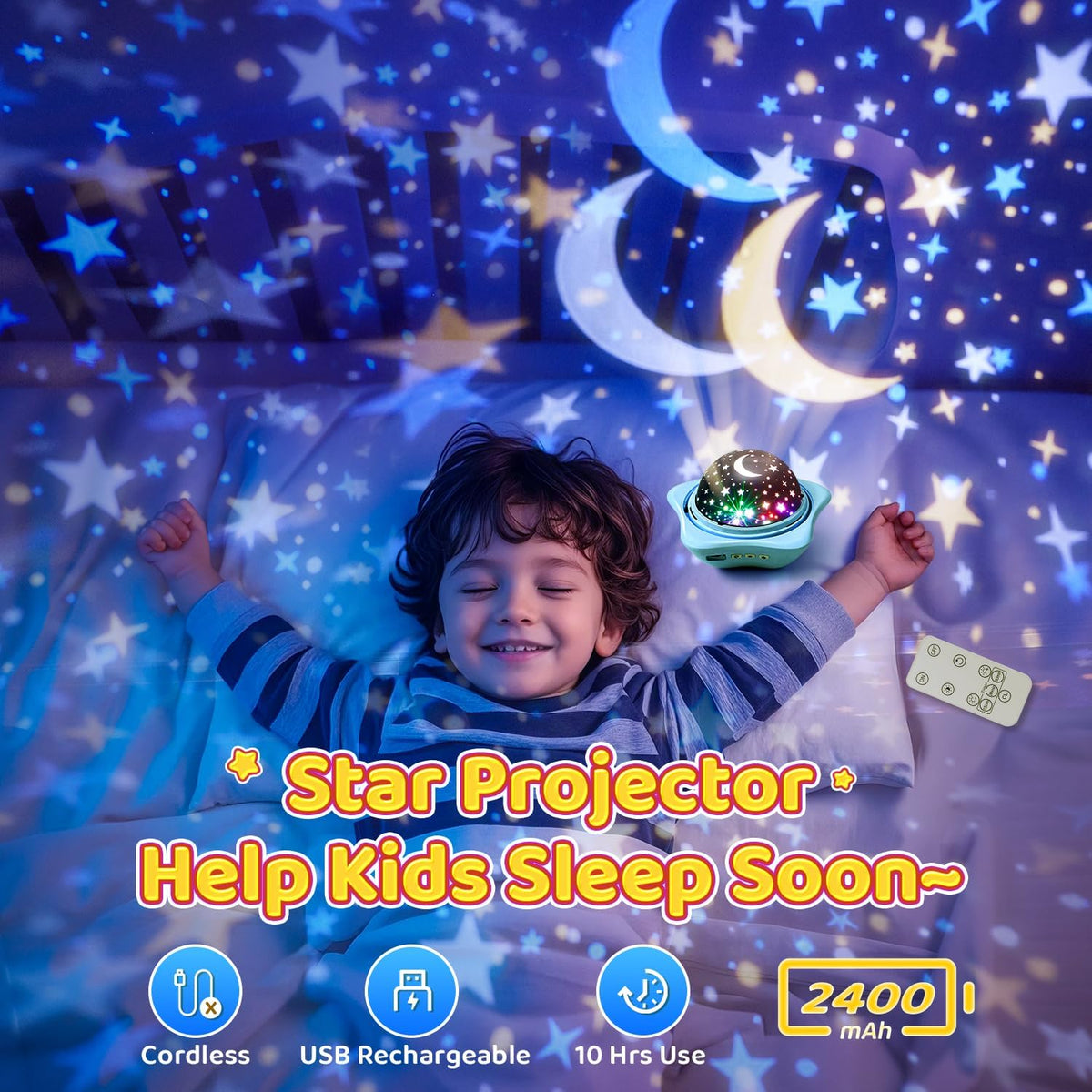 Onefire Star Projector Light Up Toys, Glow In The Dark Stars for Ceiling Projection Kids