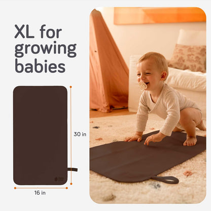 Baby Uma Vegan Leather Baby Changing Mat - Waterproof & Wipeable Changing Pad, XL for Growing