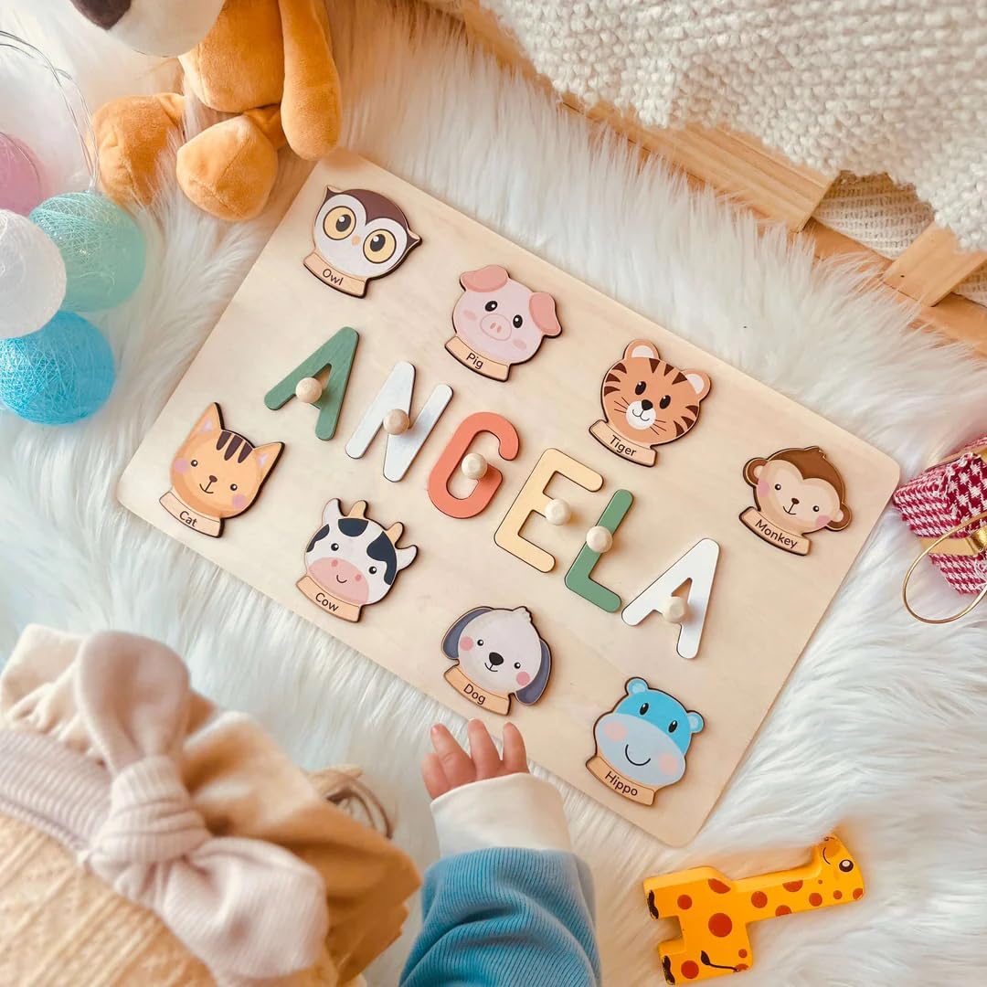 Personalized Name Puzzle for Kids, Personalized Baby Gifts Custom Name Puzzles for Toddlers 1-3