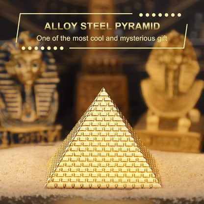 Egyptian Fidget Spinner Toy for Kids Adults, Metal Pyramid Fingertip Hand Finger Spinner, Heavy