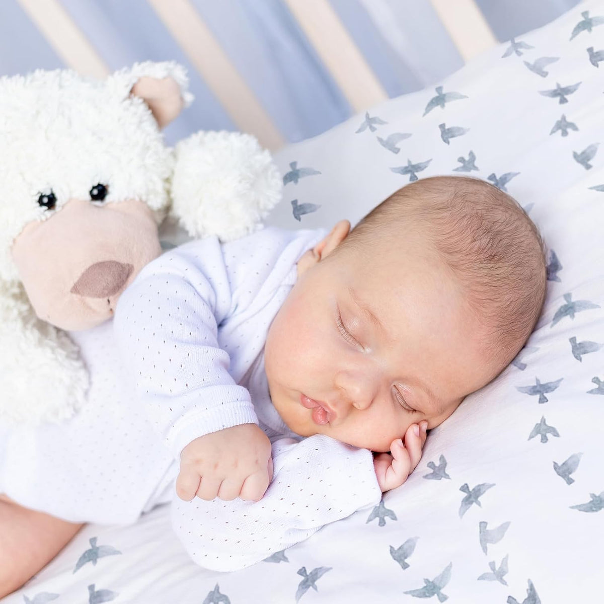 Gllquen Baby Bassinet Sheets 4 Pack, Breathable Cozy Fitted Mattress Sheet, Elastic Travel Crib