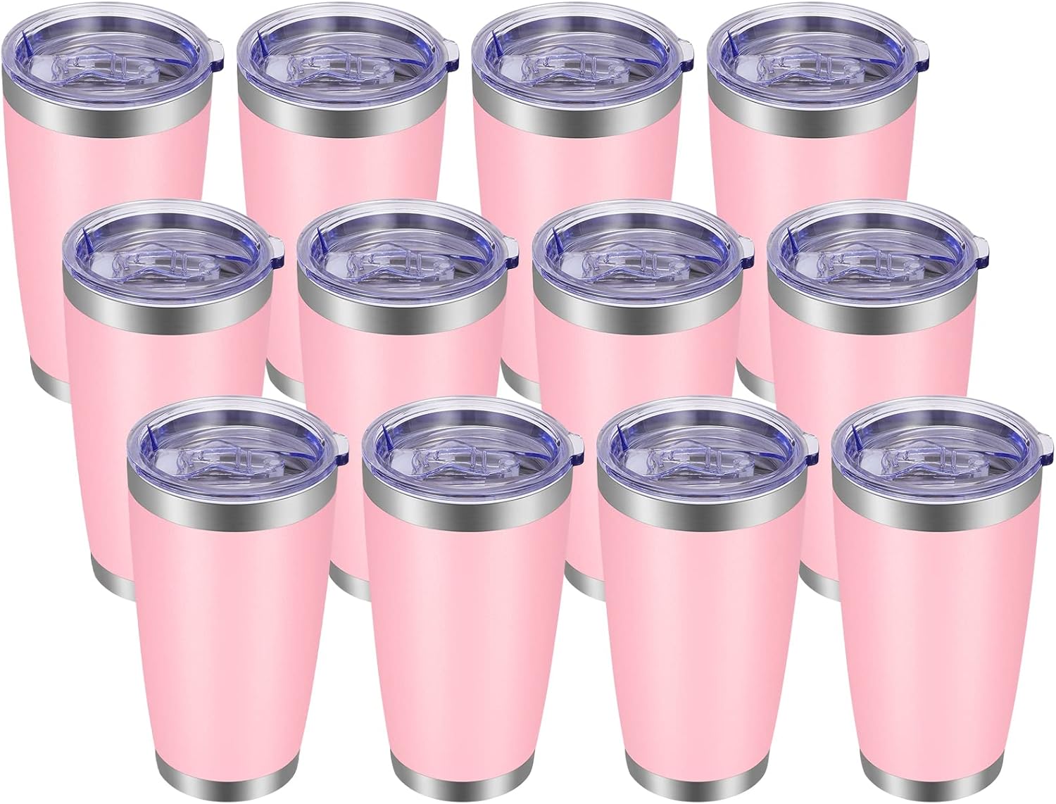 VEGOND 20oz Tumbler with Lid and Straw Stainless Steel Tumbler Cup Bulk Vacuum Insulated Double