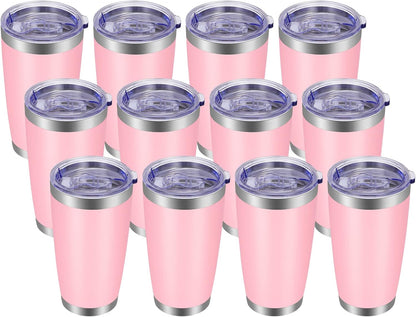 VEGOND 20oz Tumbler with Lid and Straw Stainless Steel Tumbler Cup Bulk Vacuum Insulated Double