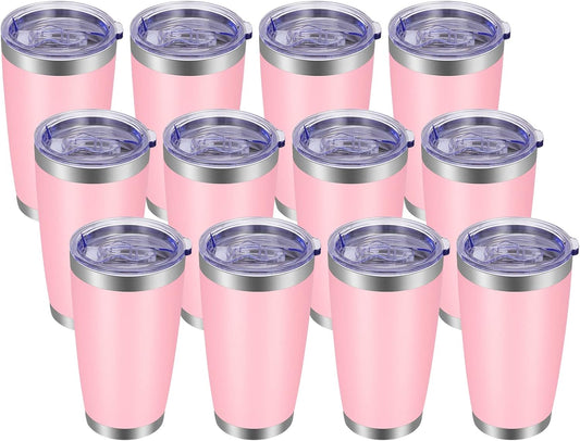 VEGOND 20oz Tumbler with Lid and Straw Stainless Steel Tumbler Cup Bulk Vacuum Insulated Double