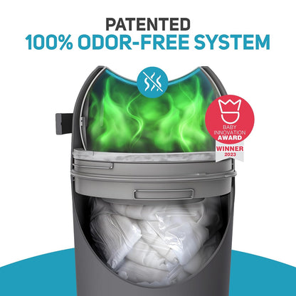 L.A. Baby Magic Diaper Pail - Patented 100% Odor-Free System with Child-Safe Lock - Award-Winning