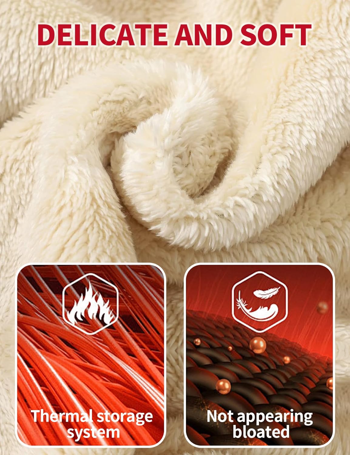 Gihuo Unisex Boy's Girls Winter Warm Sherpa Lined Zip Up Sweatshirt Fleece Jacket Kid's Hoodie