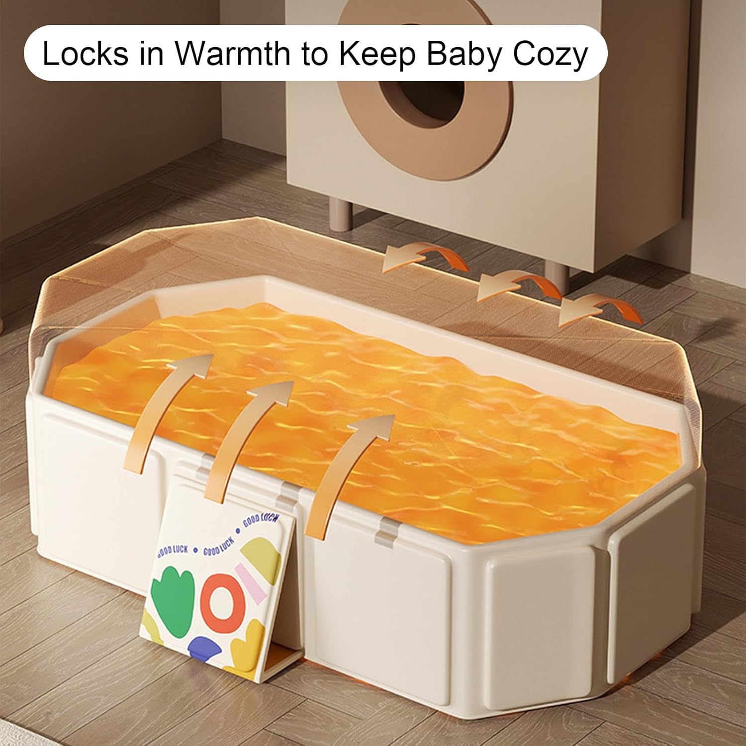 Collapsible Baby Bathtub, Portable & Foldable Bathtub for Newborns to Toddlers, Easy to Store