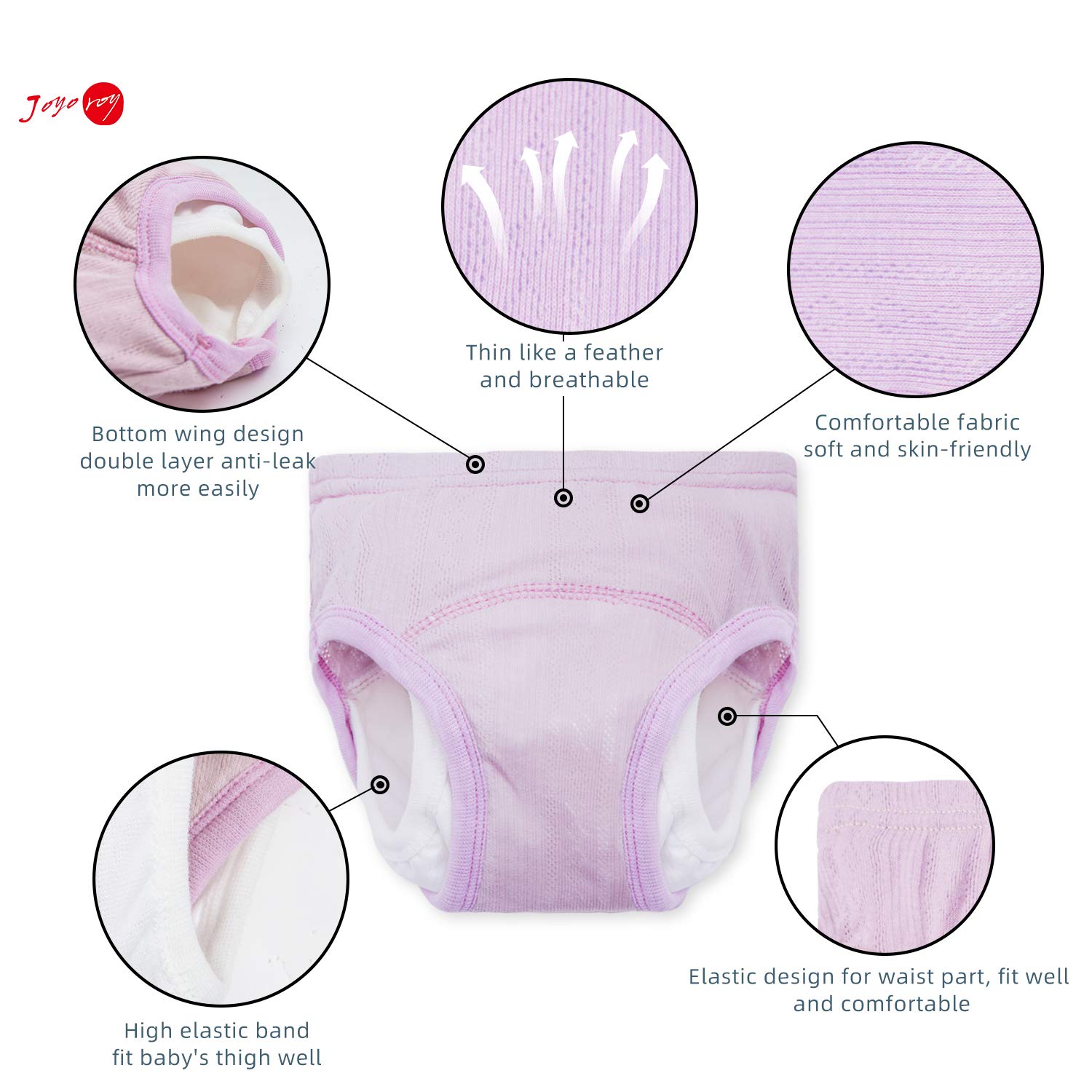Joyo Roy Toddler Potty Training Underwear 5t Breathable 100% Cotton Girls Potty Training Pants