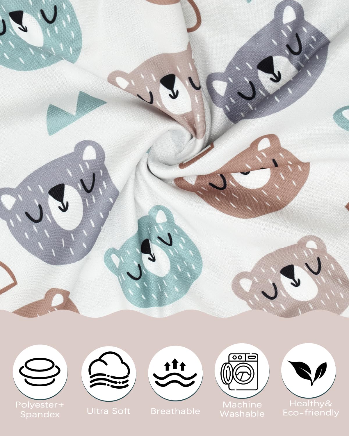 ALVABABY Toddler Pillowcases Stretchy Soft Kids Pillow Cover 2 Pack Fit 13"x 18" or 12"x16"