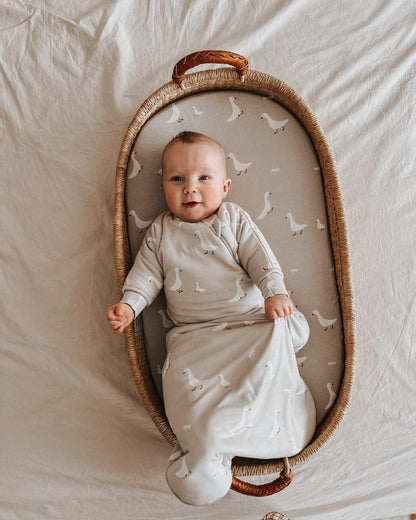 GUNAMUNA Long-Sleeve Transitional Swaddle Sleep Bag 1.0 TOG – Soothes Infants 3-6 Months, Easy