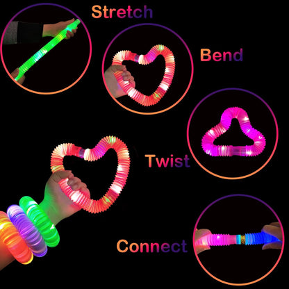 Glow Sticks Party Pack 12PCS-Glow in Dark Party Favor Supplies for Kids,Halloween Light Up Glow