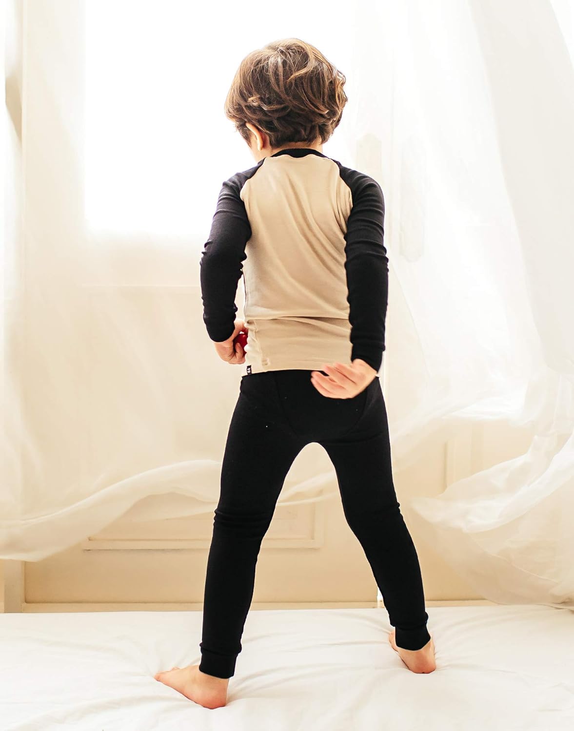 VAENAIT 6M-12Y Toddler Toddler Kids Toddler Girls Boys Soft Comfy Modal Tencel Solid Raglan
