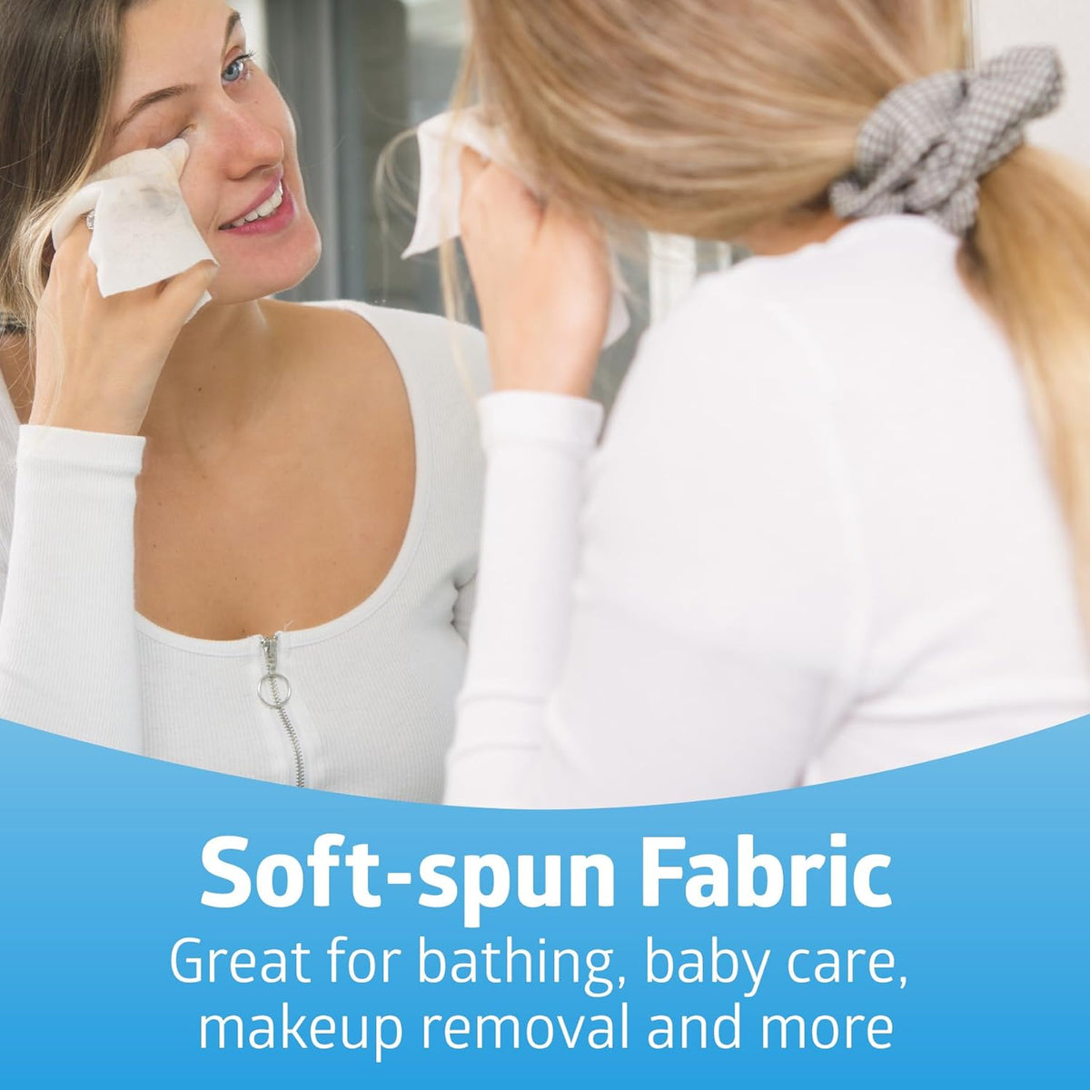 Medline Ultrasoft Dry Baby Wipes, Gentle Disposable Cleansing Cloths, 500 Count, Dry Wipe Size is